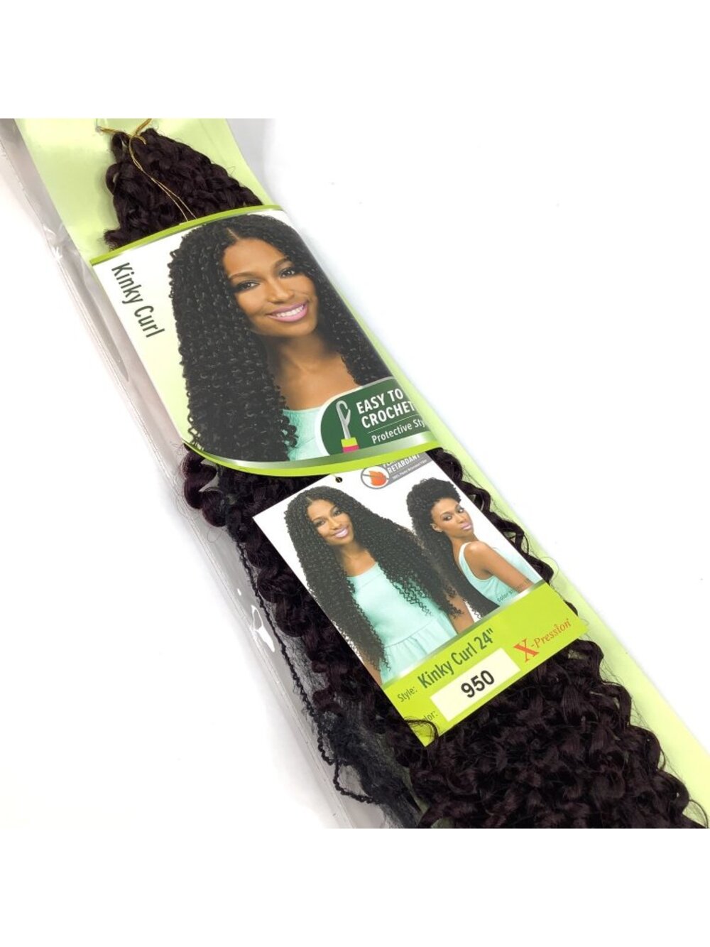 X-Pression Kinky Curl 24" Hair Extensions Color 950 Easy Crochet